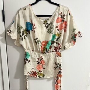 Zara Cream Floral Blouse